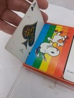 Vintage Peanuts Hallmark Bridge Playing Cards & Case Rainbow Snoopy Woodstock  — photo 5