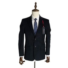 Tommy Hilfiger Sport Coat Men's 38 Short Conrad Navy Blue Corduroy NEW