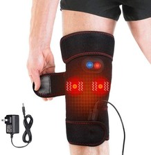 2-in-1 Arthritis Pain Relief Knee Brace, Heated 3 Piece Set, Black