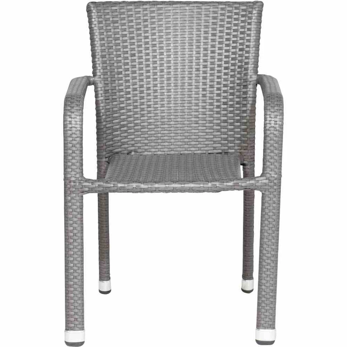 Minas Silla Apilable Marco Aluminio Negro, Superficie Acero Cubiertas Titan Neu
