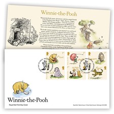Winnie the Pooh Stamps Souvenir First Day Cover from Royal Mail
