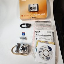 Canon Powershot A560 7Mp Silver Digital Camera Bundle Tested Excellent