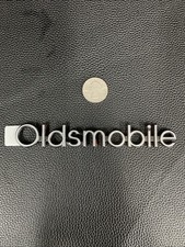 Oldsmobile Trunk Lid Script Emblem Satin Finish Oem Die Cast Vintage