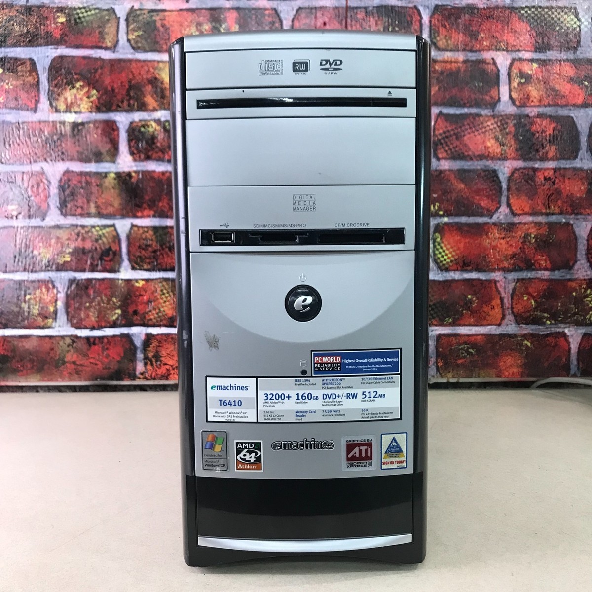 eMachines T6410 PC Retro Gaming AMD Athlon 2.20GHz 384MB RAM