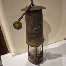 John Davis & Son, Davis-Kirkby, Miners safety lamp, with token vintage antique.