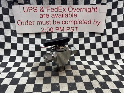 HAM-LET H6800SSL1/2CST, 3 Way Ball Valve 1/2'', SHIPSAMEDAY#1541N18
