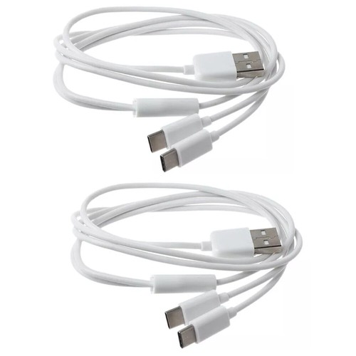 2/4Pcs USB 2.0 Type A Male To Dual Type C Male Splitter Y Charg Data Cable US - Picture 13 of 16