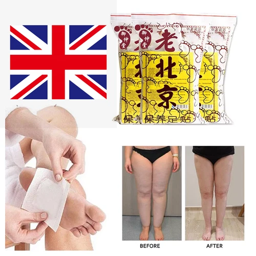 10x Detox Foot Patches Pads Body Toxins Feet Slimming Cleansing Herbal - Picture 1 of 18