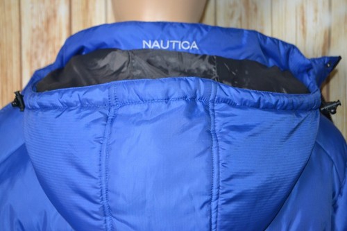 Nautica Mens Navy Blue Full Zipper Puffer Jacket with Hoodie Sz XL - Picture 11 of 16