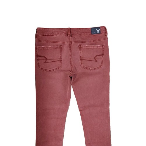 American Eagle Outfitters Super Super Stretch Red Women's 10 Reg Jegging Cropped - Picture 7 of 7