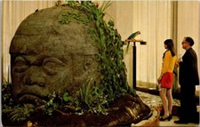 Escultura olmeca de ocho pies de cabeza alta Museo Geográfico Nacional Postal de DC
