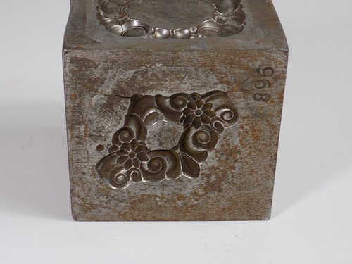 Vintage Jugendstil Schmuck Matrize Patrize Stanzwerkzeug Würfel Stahlstempel - Picture 6 of 17