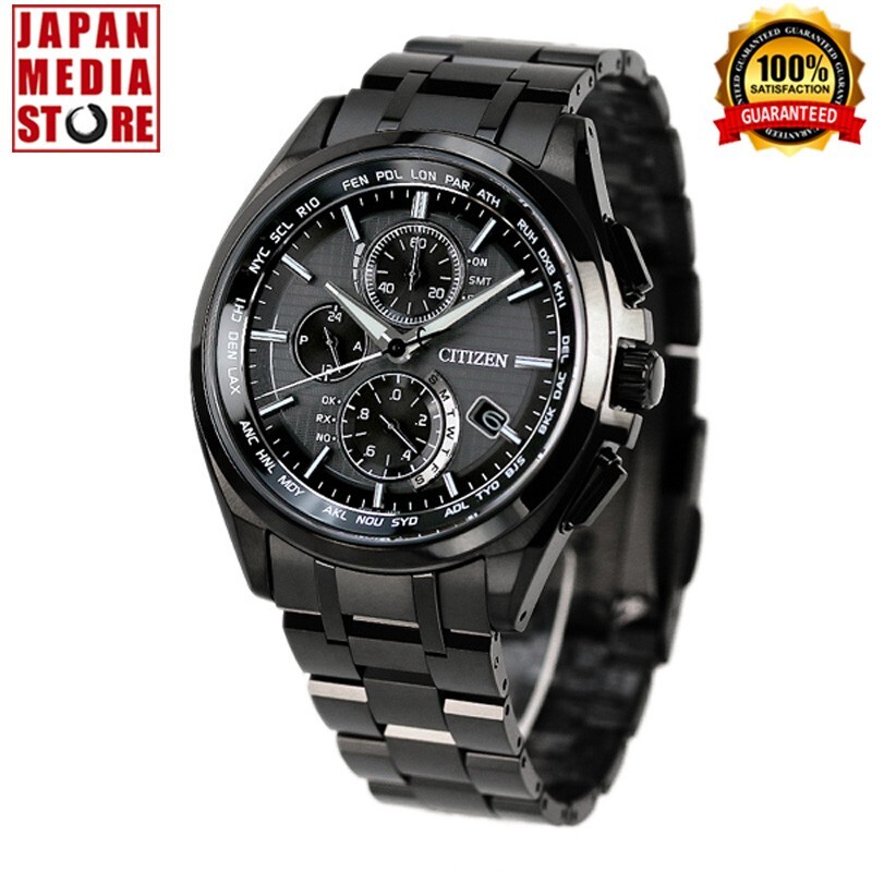 Citizen Attesa AT8044-56E Total Black Eco-Drive Atomic Radio Men 