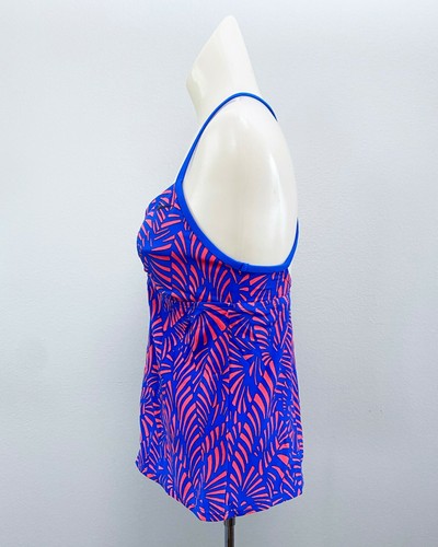 Top de tenis Nike azul y naranja sin mangas ropa activa - Imagen 2 de 7