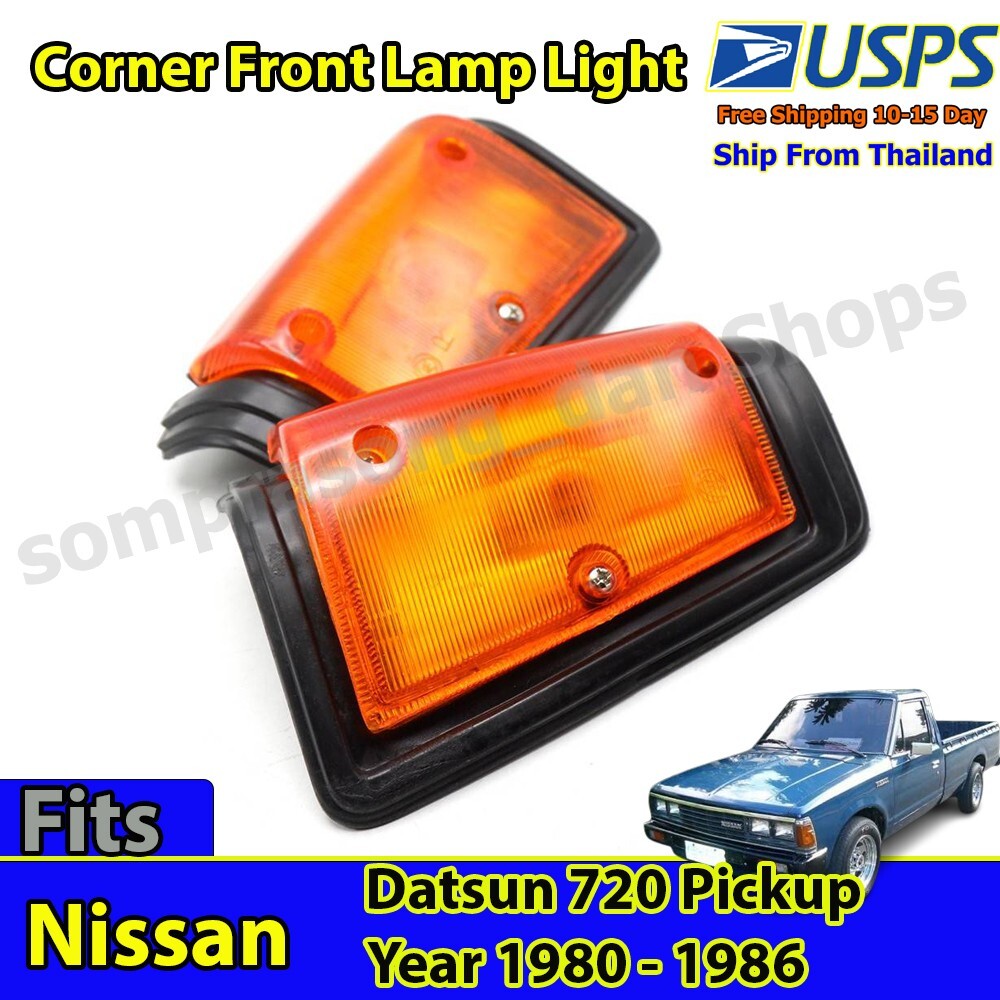 Amber Front Corner Lamp Set for Nissan Datsun 720 Truck 1980-1986