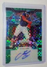 Francisco Lindor 2017 Prizm Green Xfractor Autograph 4/15 card Cleveland Indians