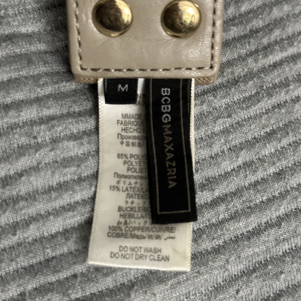 BCBGMaxazria Braided Gold Chain Stone Stretch Waist Belt  display picture 1