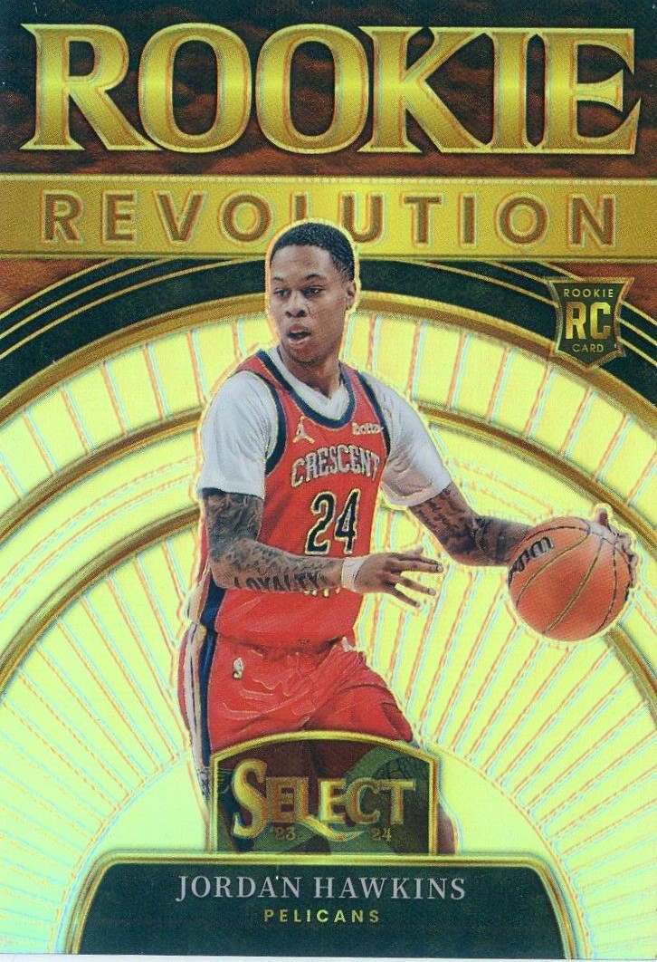 2023-24 Panini Select JORDAN HAWKINS RC #3 ROOKIE REVOLUTION SILVER PRIZM