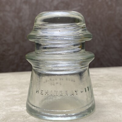 Hemingray 17 Hemingray 17 Clear Glass Insulator 3-62: Made in USA | eBay