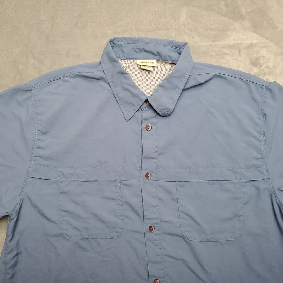 Camisa Sierra Blanca Para Hombre XL Azul Ventilada Manga Larga 100% Nylon Caminata Aire Libre Foto 3 de 4