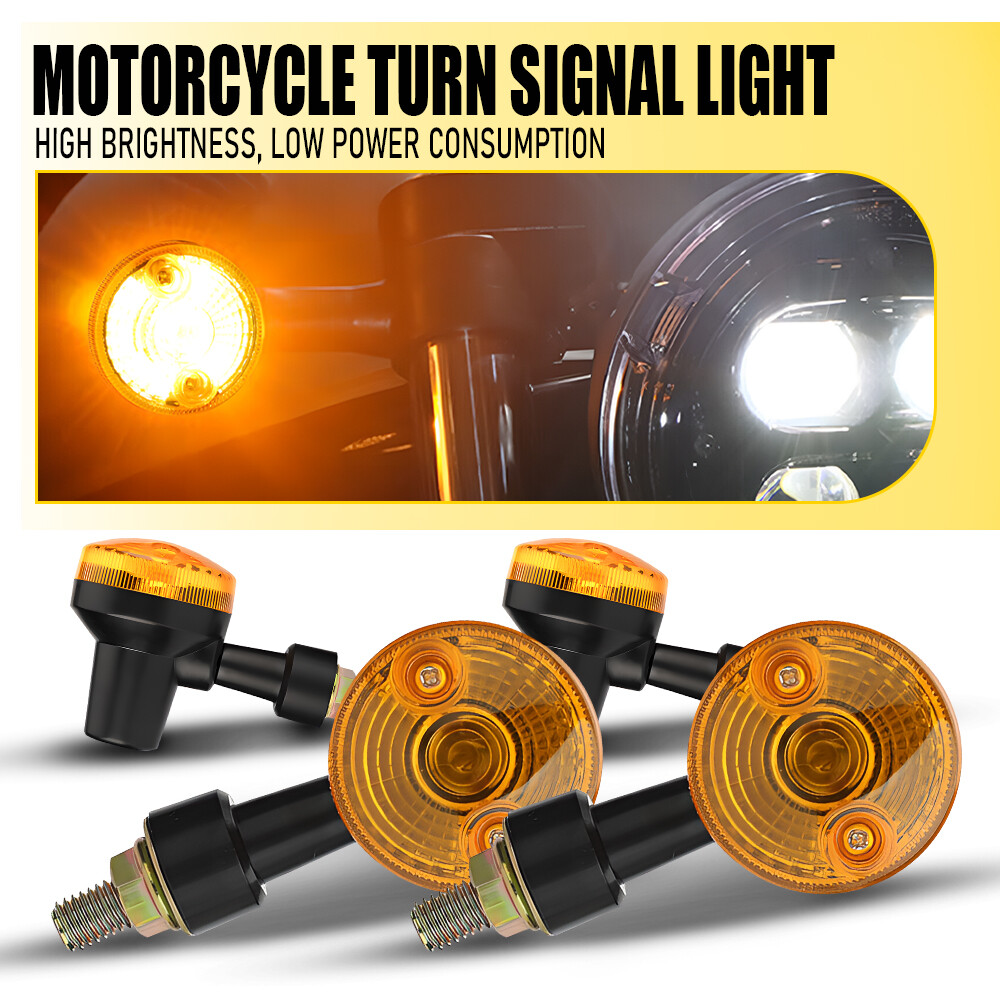 4X Black Motorcycle Turn Signal Indicator Light Fit for Yamaha Suzuki Honda S
