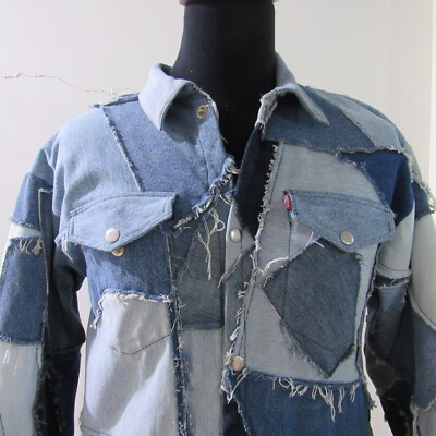 Handgefertigte Herren Jeansjacke nach Maß Brustumfang 36/38 UK REF (Y00249