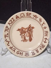 Wallace China Westward HO Rodeo Pattern Boots And Saddles Bread Salad Plate