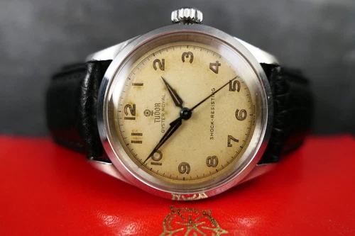 Vintage 1958 ROLEX TUDOR OYSTER ROYAL 7934 Military Style 34mm Watch Boxed