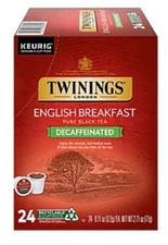 Twinings English Breakfast Black Tea 24 K-cups Decaffeinated