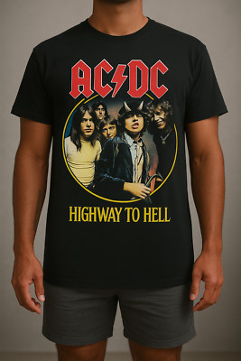 AC/DC Unisex ACDC Highway To Hell Heavy Metal Rock Tee T-Shirt