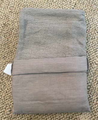 #ad Restoration Hardware Textured Chevron Pillow Sham 10148549 $215 Fog Euro Size $62.99