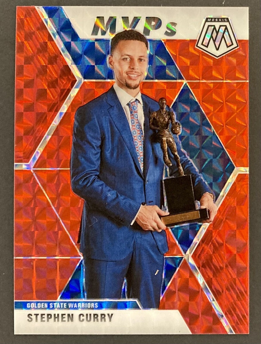 2019-20 Mosaic MVPs Stephen Curry RED FUSION /88 Golden State
