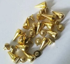 CraftbuddyUS 20 12mm GOLD Screw Spikes  Studs Bags, Shoes, Goth, Biker
