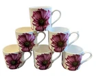 6 Rose Flower Mugs Fine Bone China  - Large Tea Mugs Coffee Cups Set 400ml