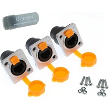 RJ45 Waterproof Dust Plug Connector 3 pcs RJ45 connectors IP65 Mount Ethernet Pa