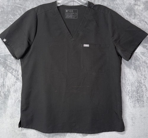 Chemise Figs Technical Collection Homme XL Noir – Médical, Travail, Coupe Athlétique