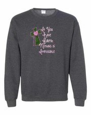 Sudadera Cristiana Si Tienes Fe Nada Es Imposible Cruz Mateo 17:20