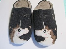 Warm Fuzzy Unicorn Faux Fur Fleece Winter Slippers Bedroom Slip On House Shoes