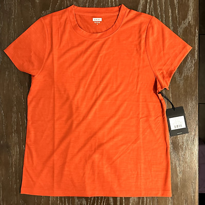 AWAY Travel Luggage Suitcase NWT Womens Go To T Tee Shirt Size M Med Top in Clay