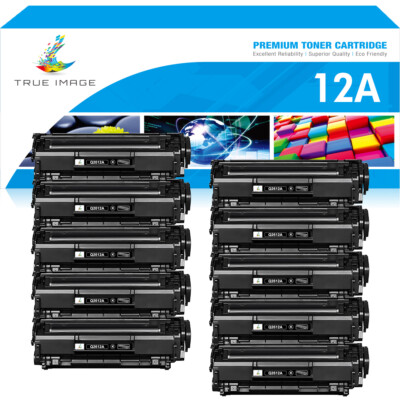 Toner Compatible HP 12A (Q2612A) - Pour Imprimantes HP LaserJet 1010/1012/1015 Etc., Noir, Neuf