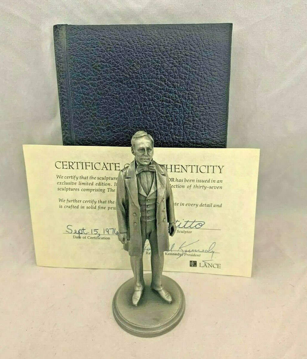 Lance Fine Pewter President Zachary Taylor 1976 Petitto w/ Book