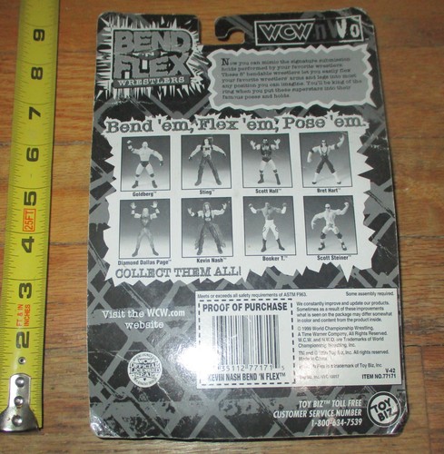 Figura de lucha libre 1999 WCW NWO Toy Biz Kevin Nash Bend n Flex WWF WWE diésel - Imagen 2 de 4