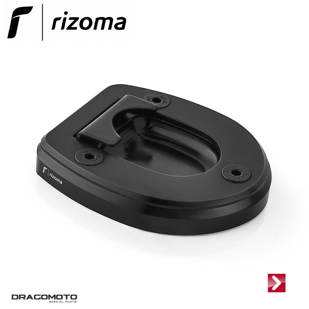Évitez la chute de votre Vespa GTS 150 avec l'extension de béquille Rizoma en alu noir