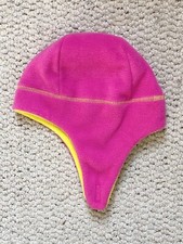 Children's Place Girl's Fleece Winter Hat Sz L 2-4 YR Hot Pink  Yellow