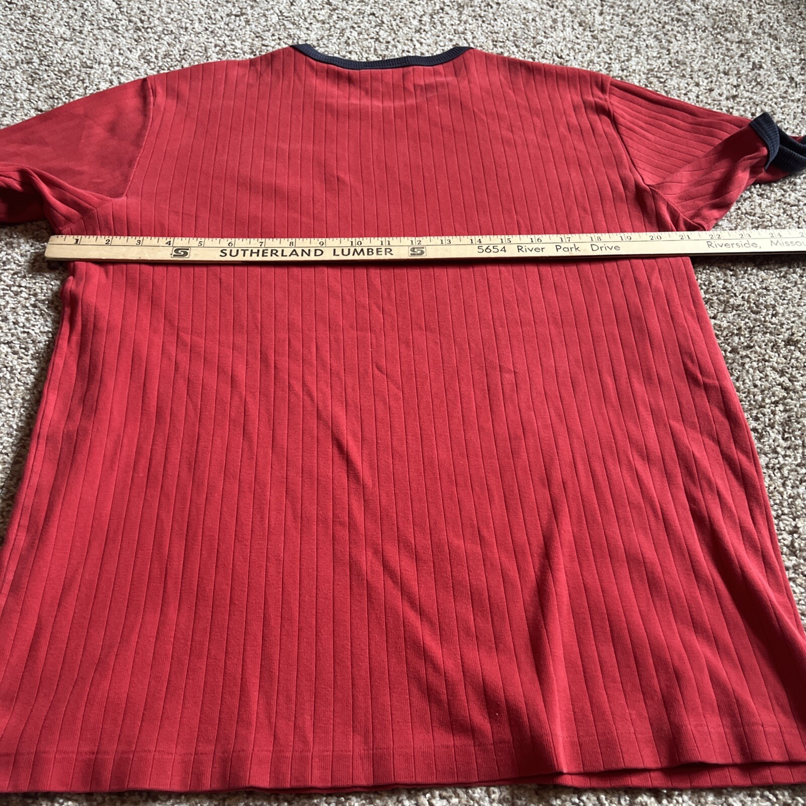 Polo Jeans Co. Ralph Lauren Red With Blue Teim T-Shirt Size Large - View 8