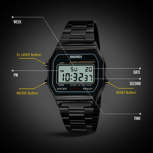 WATERPROOF MEN WOMEN BOYS GIRLS F-91W SPORT ALARM CLASSIC DIGITAL RETRO WATCH - Picture 7 of 14