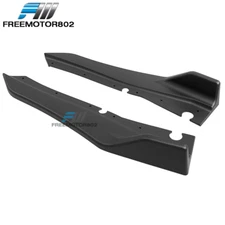 Fits 18-24 Infiniti Q50 Matte Black PP Rear Bumper Lip Corner Apron Winglet