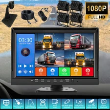 1080P Backup Rear View Camera System 10.1" Monitor Night Vision For RV Truck Bus