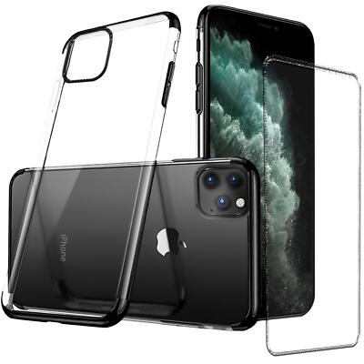 Schutzhülle Handy Tasche Slim Cover Case Hülle Transparent 2x Glas Schutz Folie