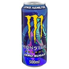 24 x Monster Lewis Hamilton 500ml Energy Drink ZERO NO SUGAR DIET FREE DELIVERY